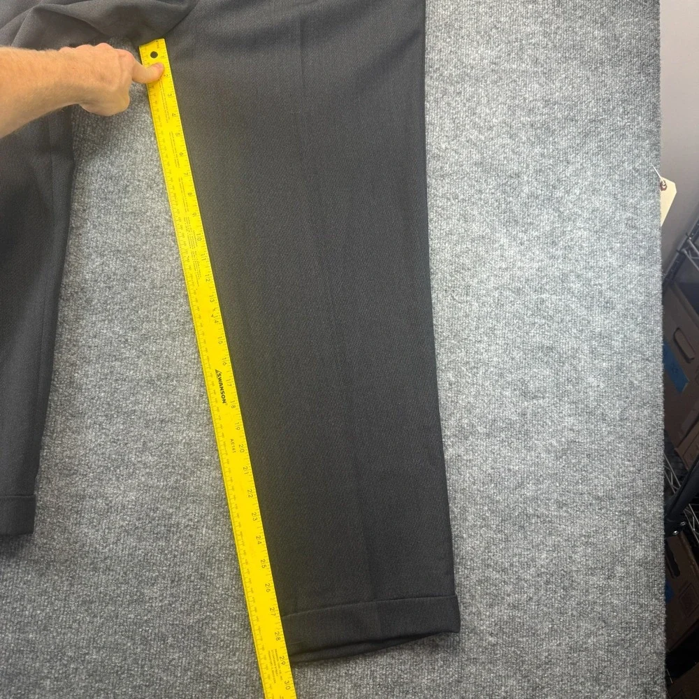 Zanella Dress Pants Mens 33 Black Pleated Professional Business Straight Leg